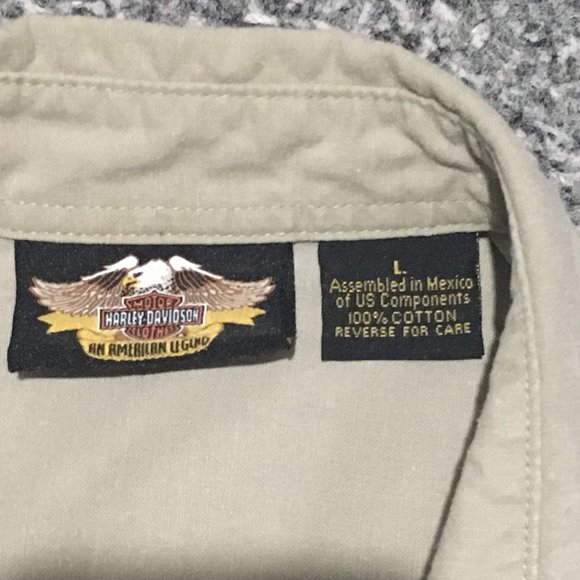 Mens Harley Davidson Short Sleeve Button Up Shirt - Picture 4 of 6